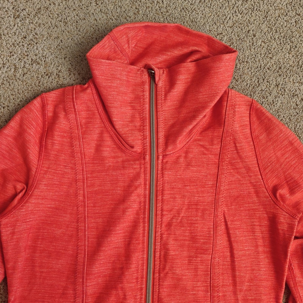 Lululemon Define Full Zip Jacket Heathered Red Orange Womens Size 4 Activewear - Picture 6 of 11
